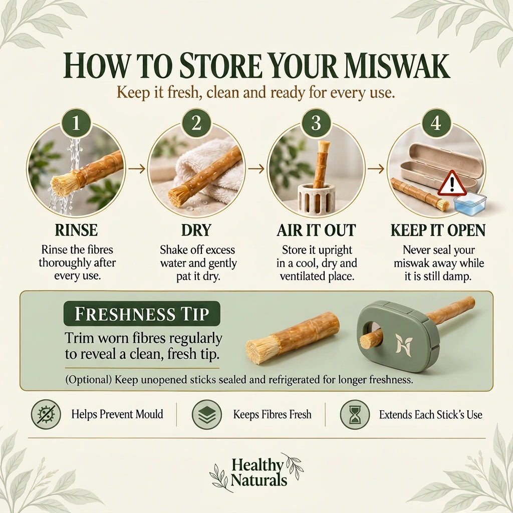 How to store your miswak