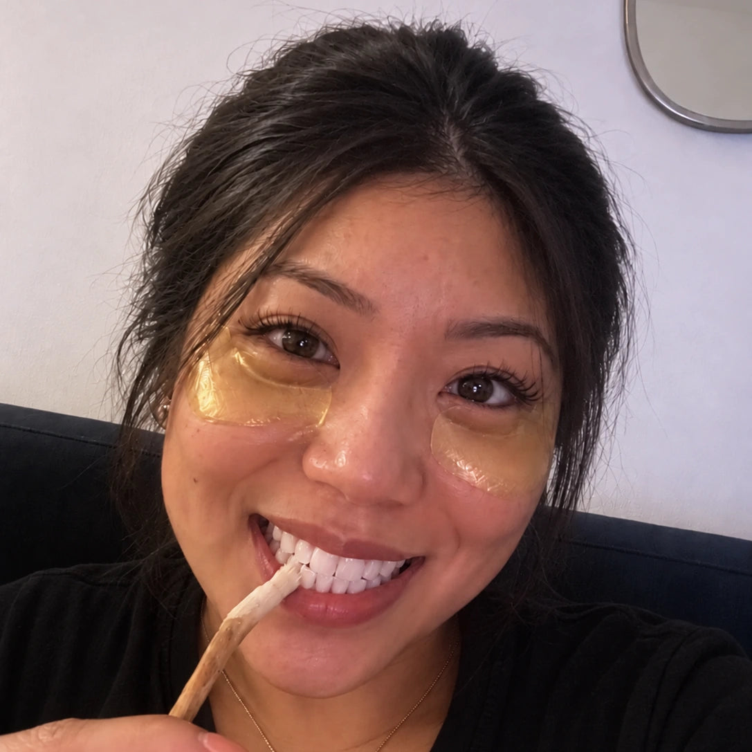 Ann K. using Miswak